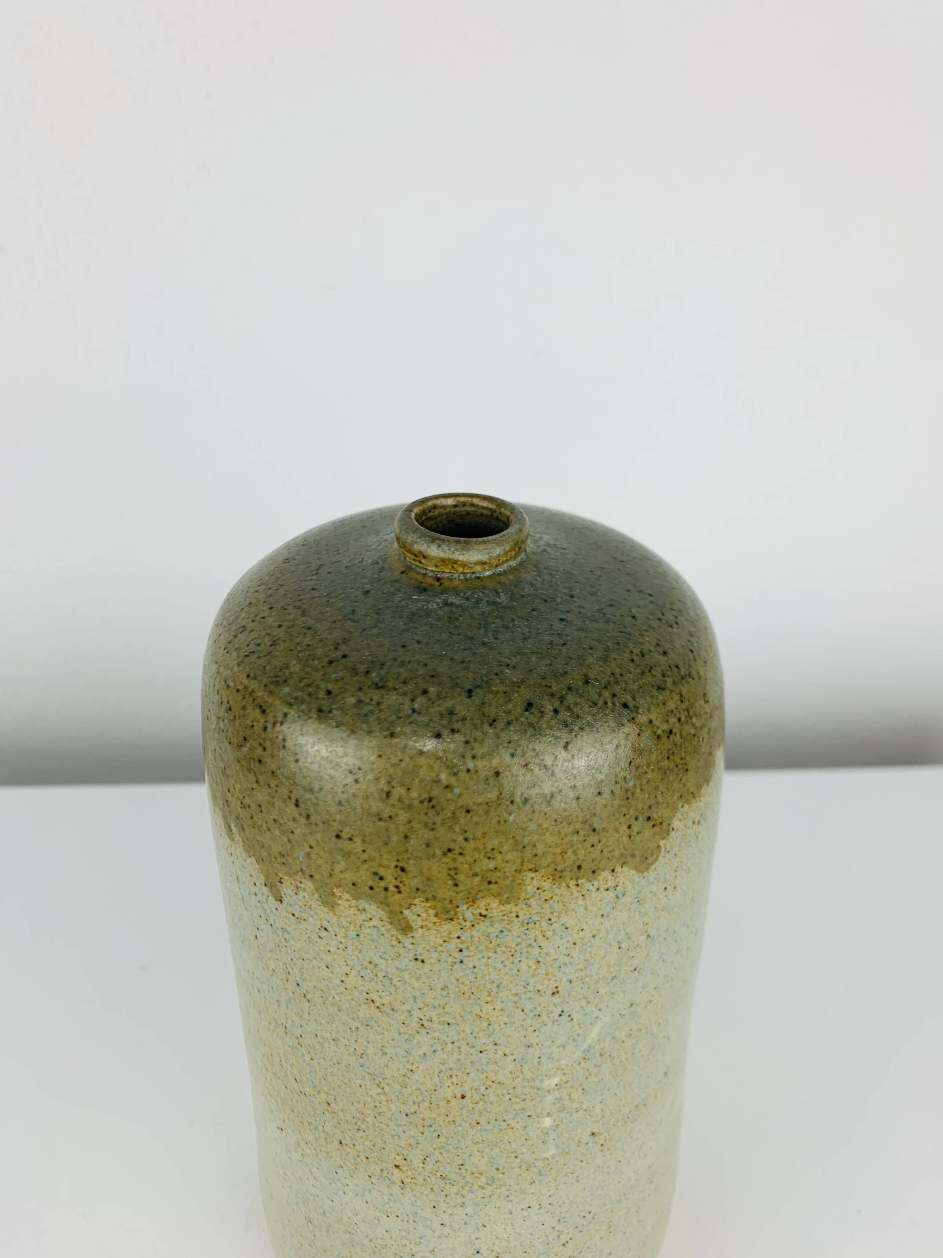 Vintage grey-green ceramic vase