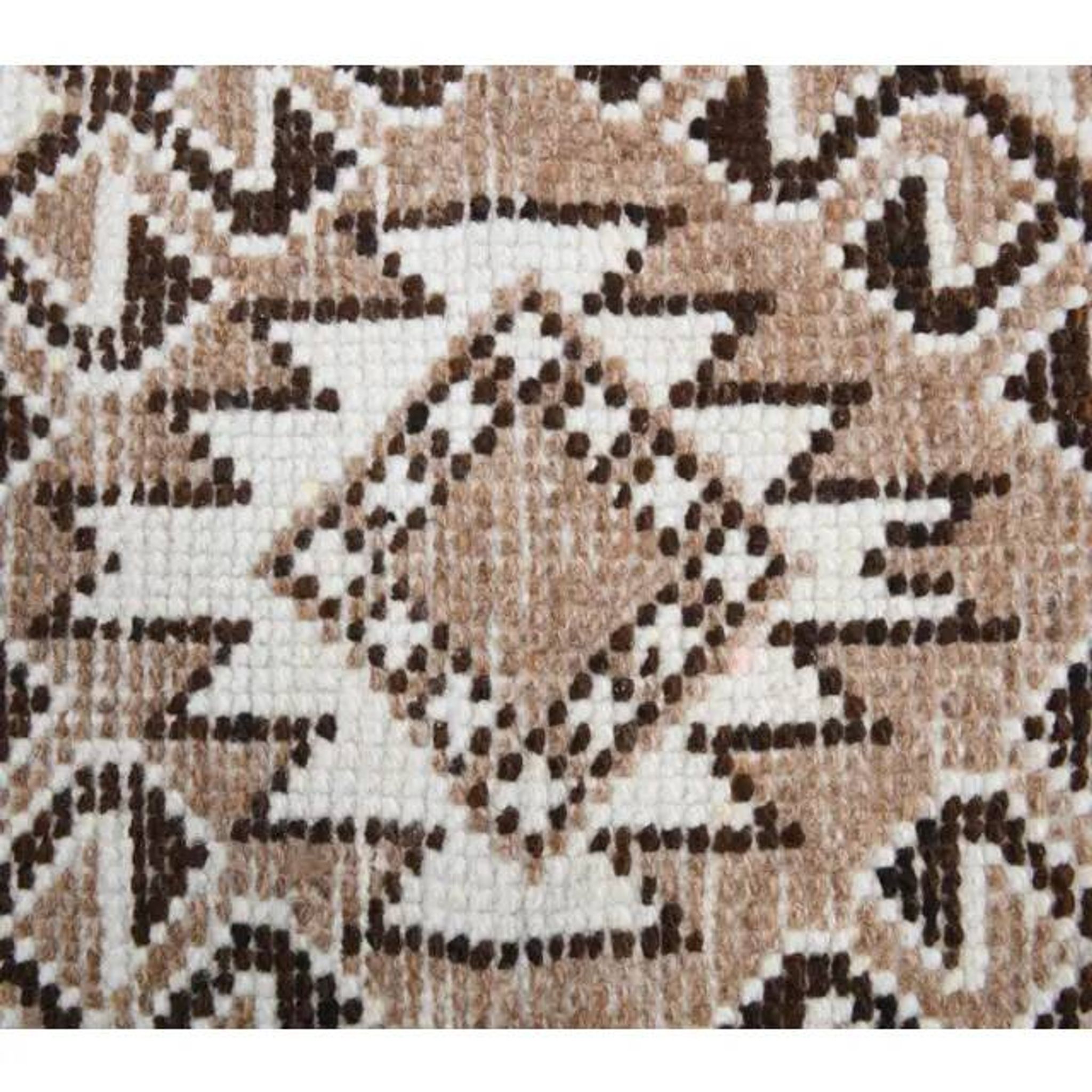 Vintage Turkish Oushak Handmade Wool Cotton White Runner Rug 84x346