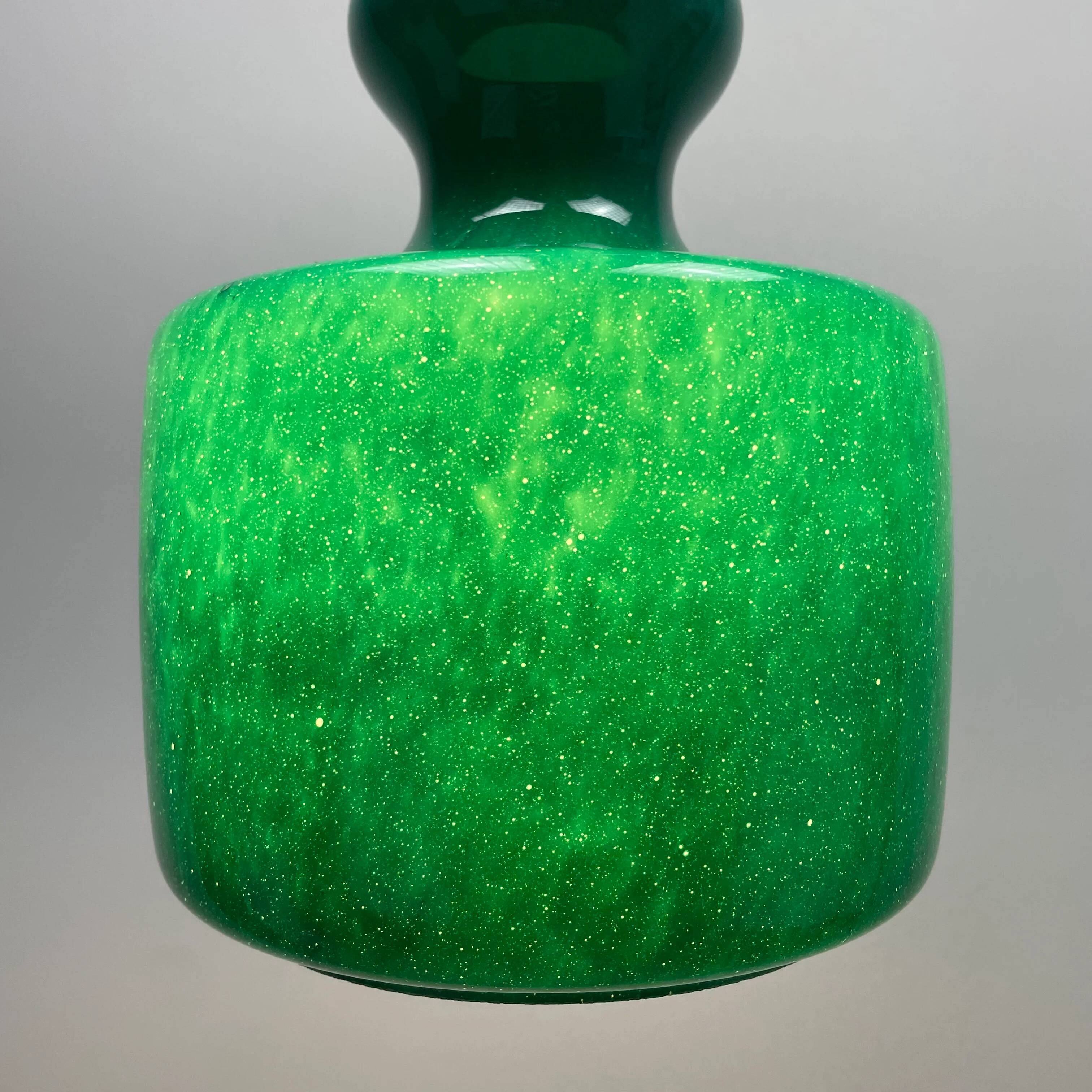 Rare green galaxy glass suspension light by Peill and Putzler 1960