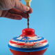 Vintage toy top M.H.
