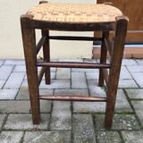 Tabouret de ferme en bois vintage