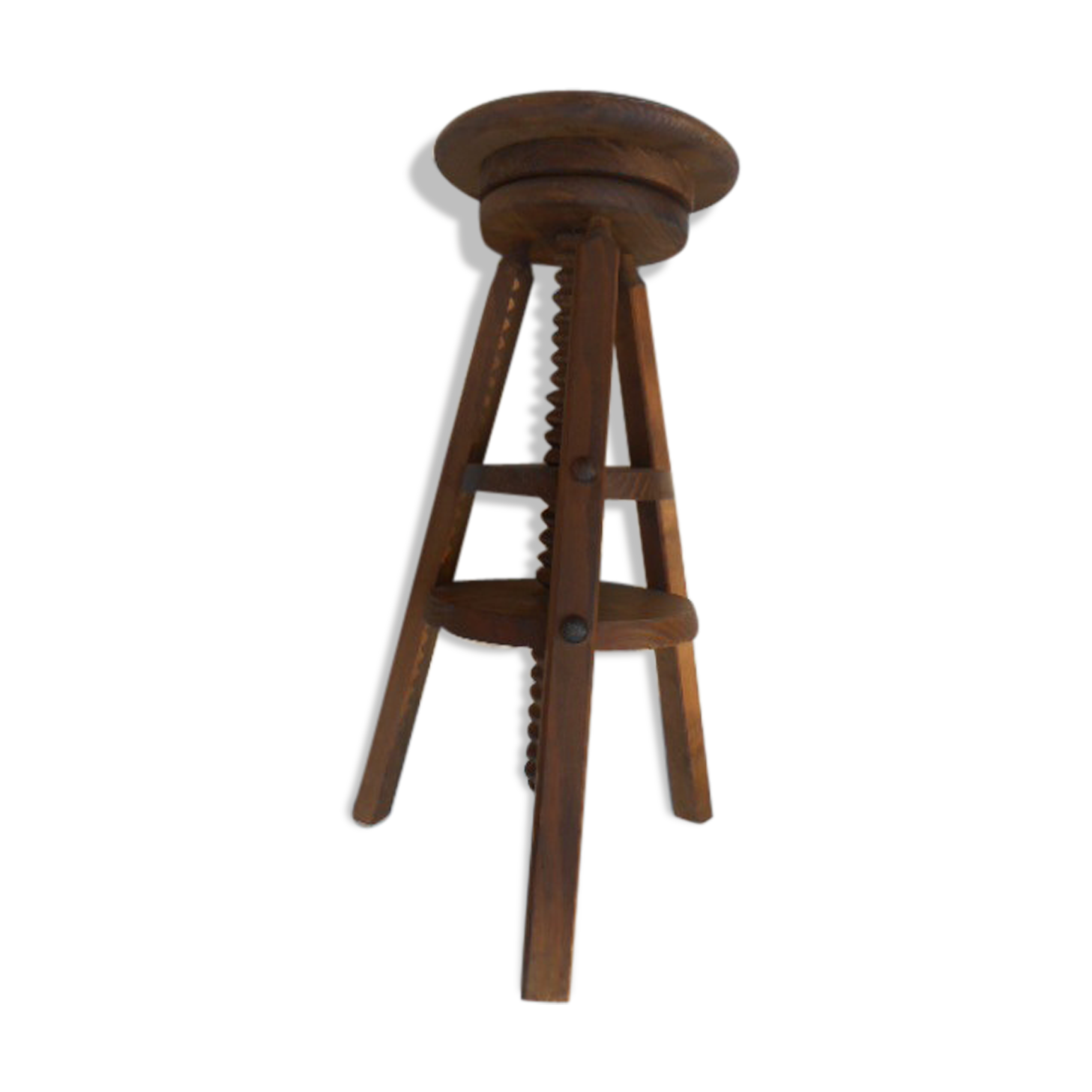 Shop stool with screw