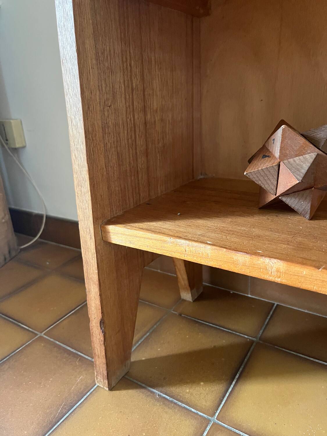 Shelf, solid wood bookcase, 1960s