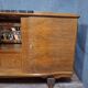 Art Deco buffet in flame walnut veneer, French work from the 1930s.
