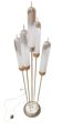 Lampadaire en verre de Murano de style Mid-Century Modern en laiton par Mazzega
