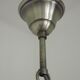 French brushed silver metal 3 light chandelier scroll leaf detail
