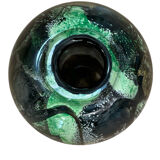 Ada LOUMANI vase in blown glass in shades of green