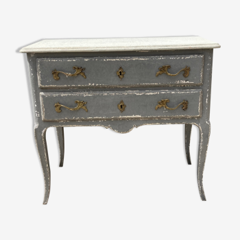 Commode 2 tiroirs de style Louis XV