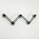 Metal zig zag wall coat rack, 1980s