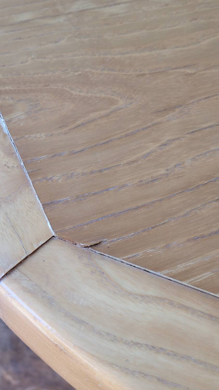 Vintage round coffee table design Maison Regain style 1970s