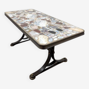 Table d'appoint design vintage en pierres colorées 'rocks'