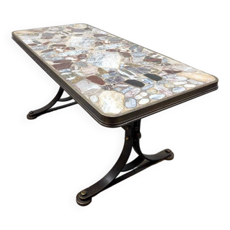 Vintage design coloured stones side table 'rocks'