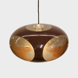 Space age bug eye ufo lamp *** Massive Belgium *** chocolat brown colour **