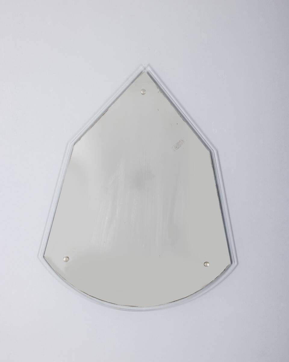 Vintage 1960s Italian-design glass teardrop wall mirror