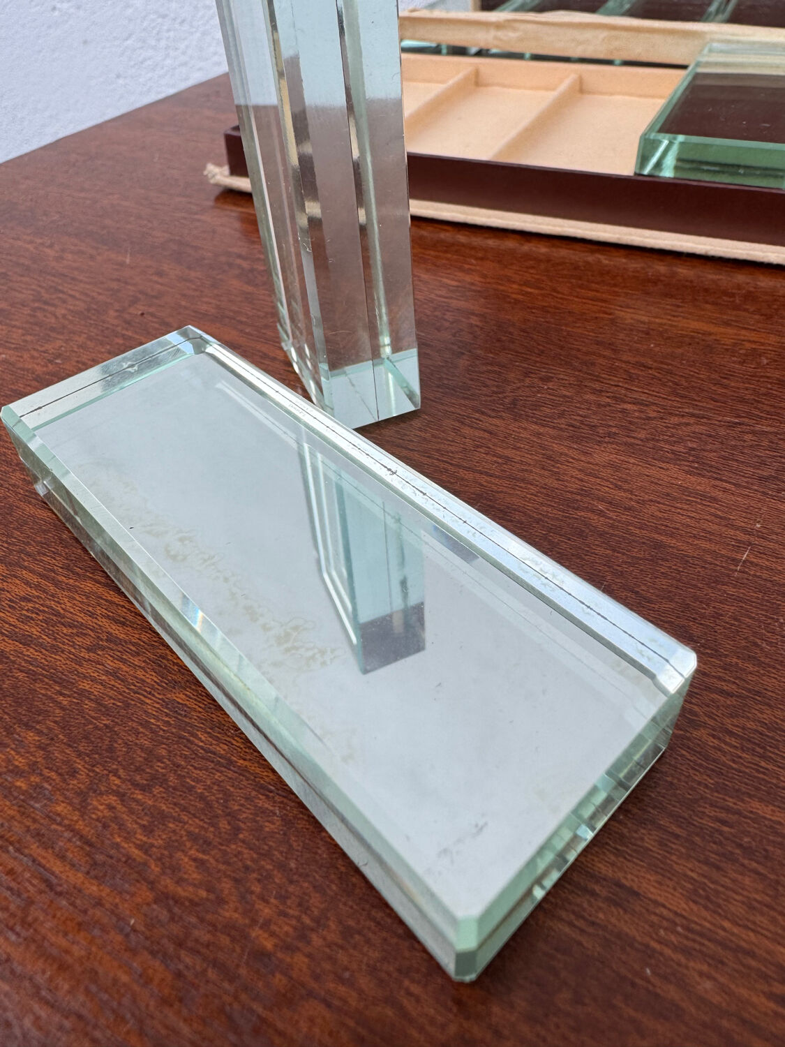 Crystal knife rest Art Deco