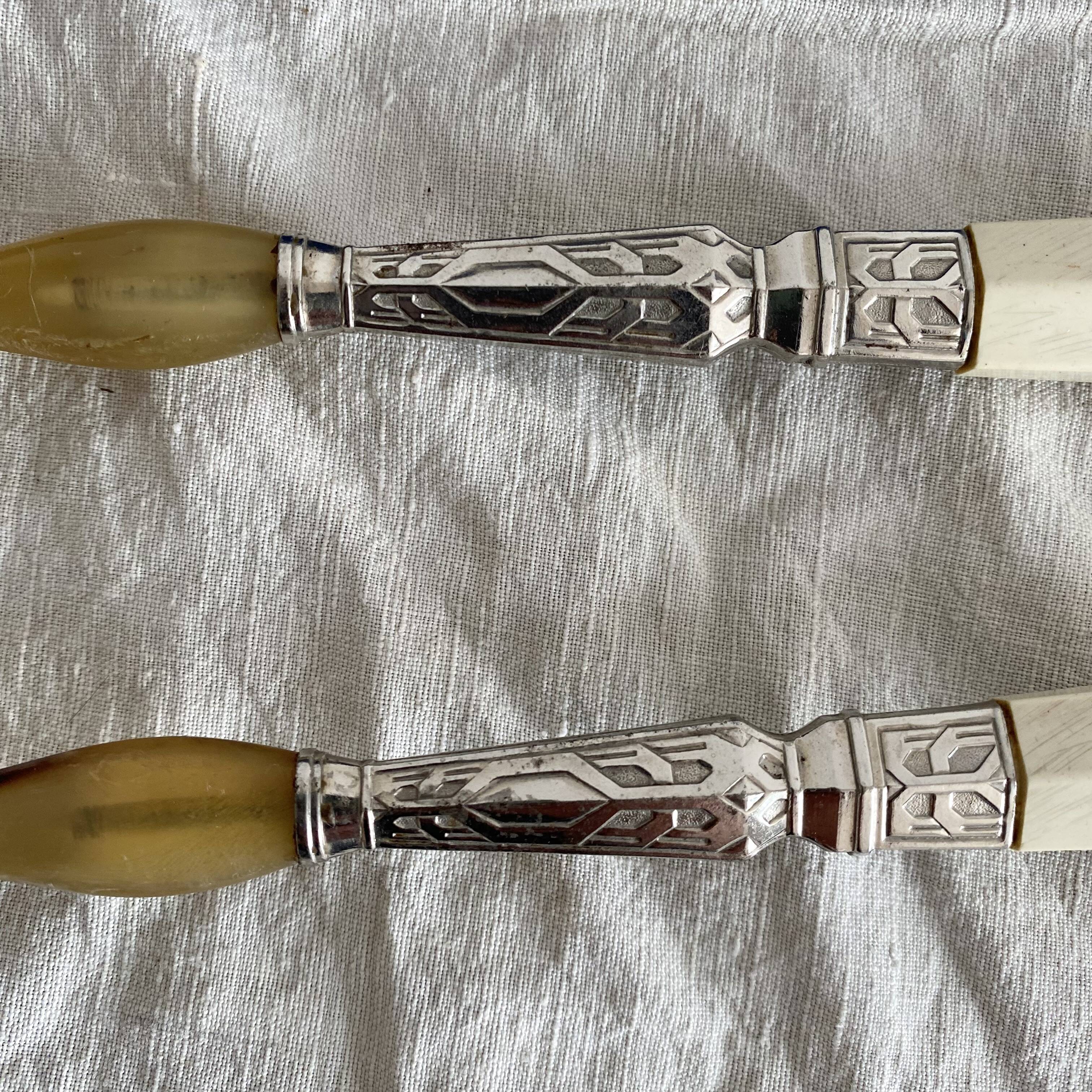 Antique salad servers