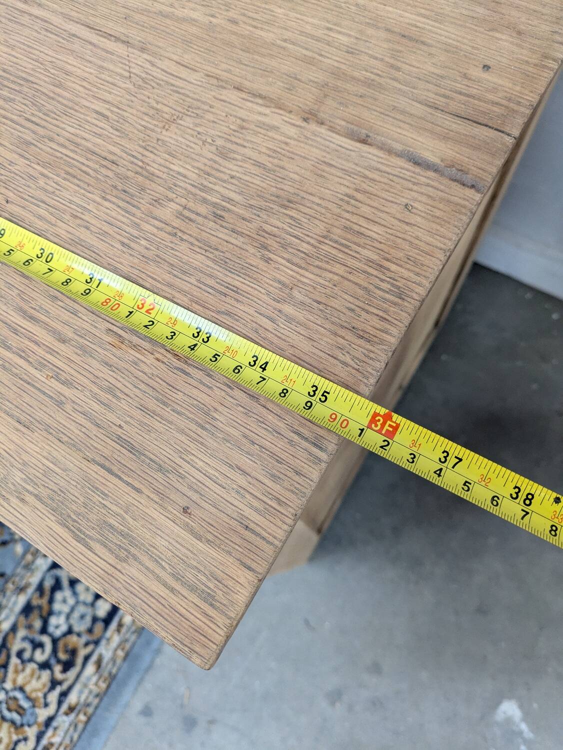 Small raw wood sideboard