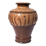 Folk art glazed terracota vase, 1960s.