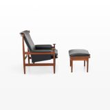 Bwana Lounge Chair and ottoman by Finn Juhl for France & Son, Denmark, 1960s
