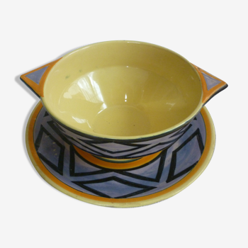 Quimper's bowl and saucer