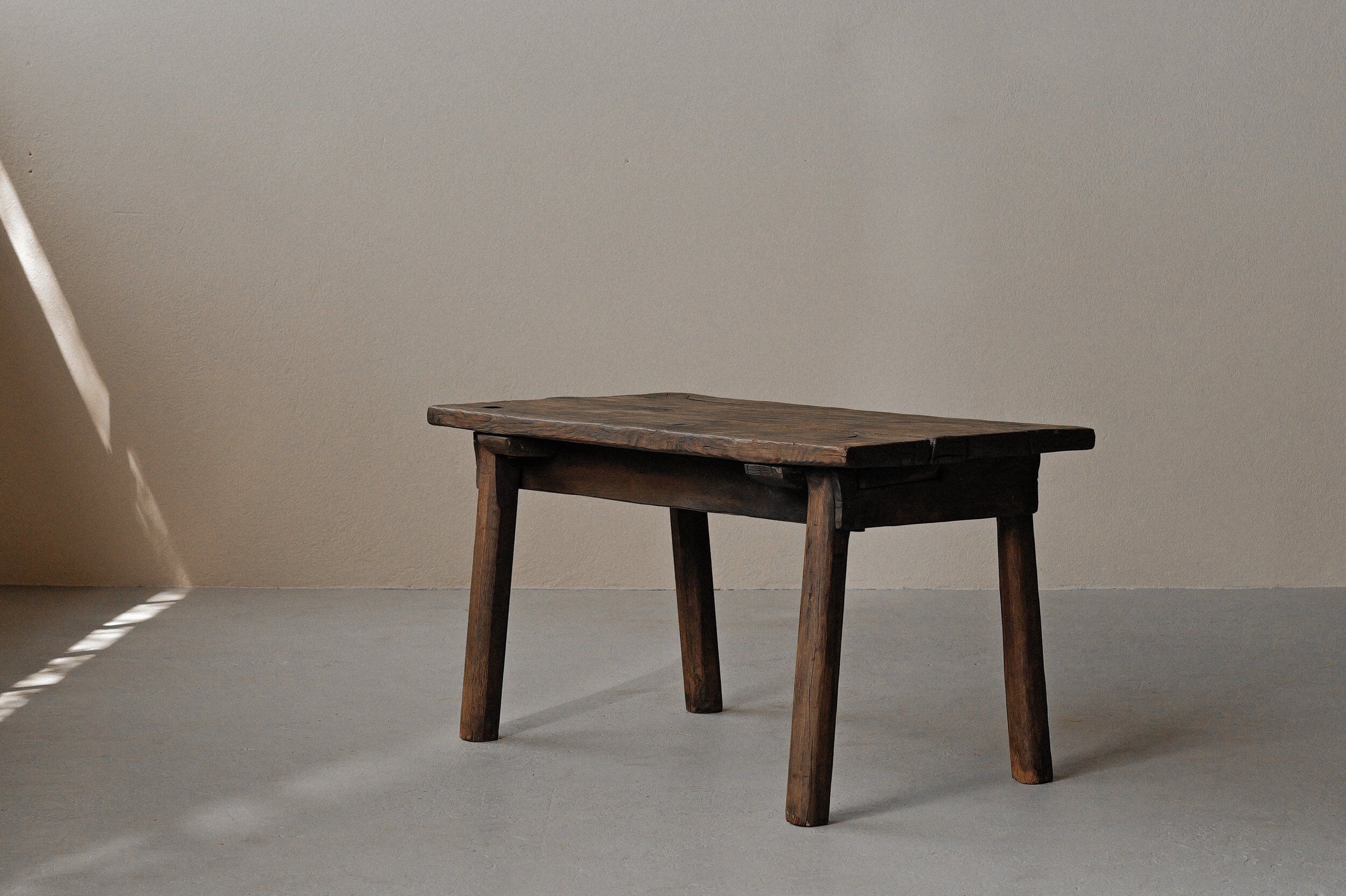 Solid oak farmhouse table, France, circa 1950