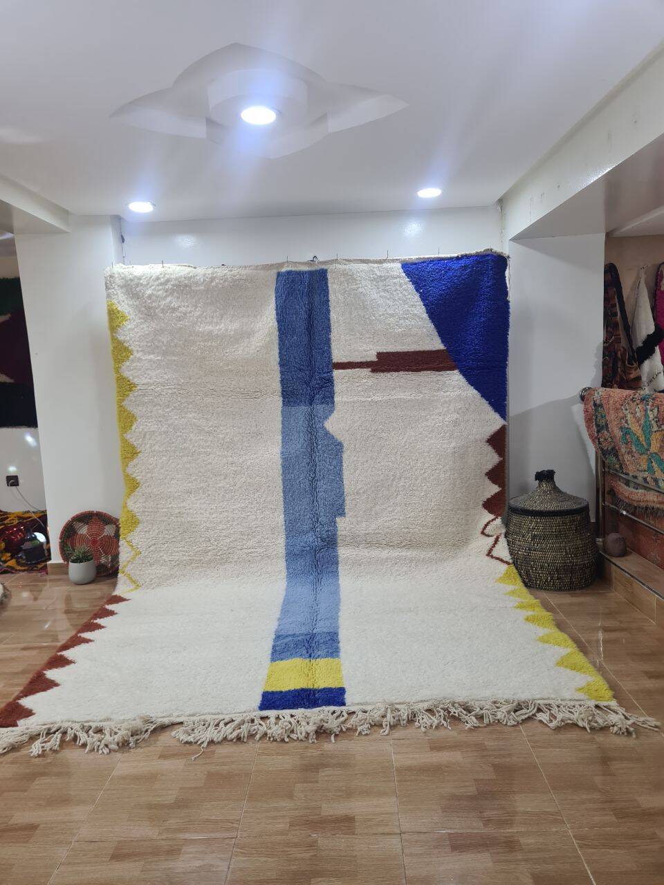 Handmade wool Berber rug 300X200 cm