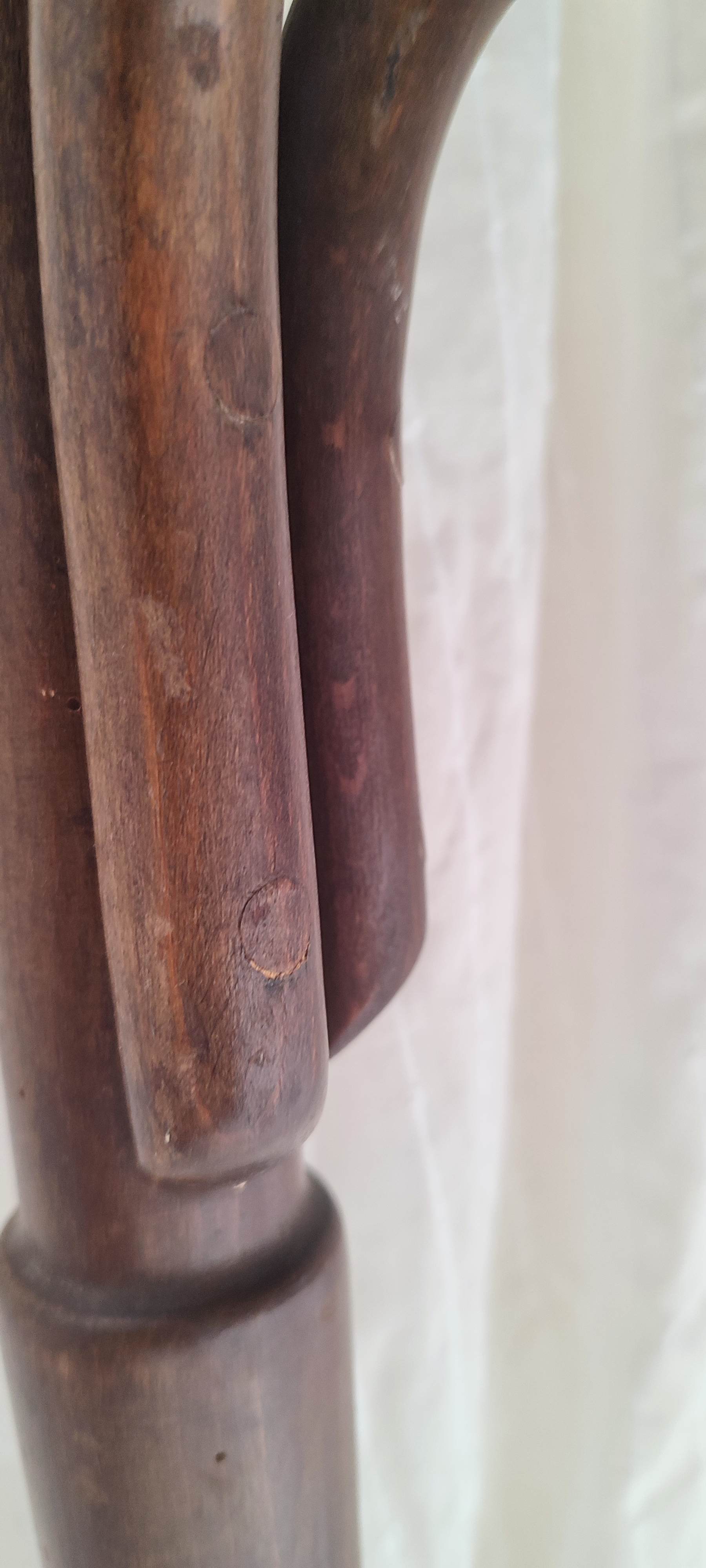 Curved wood bistro table