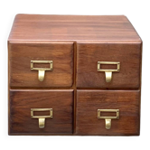 Ancien caisson de bureau en bois - 4 tiroirs