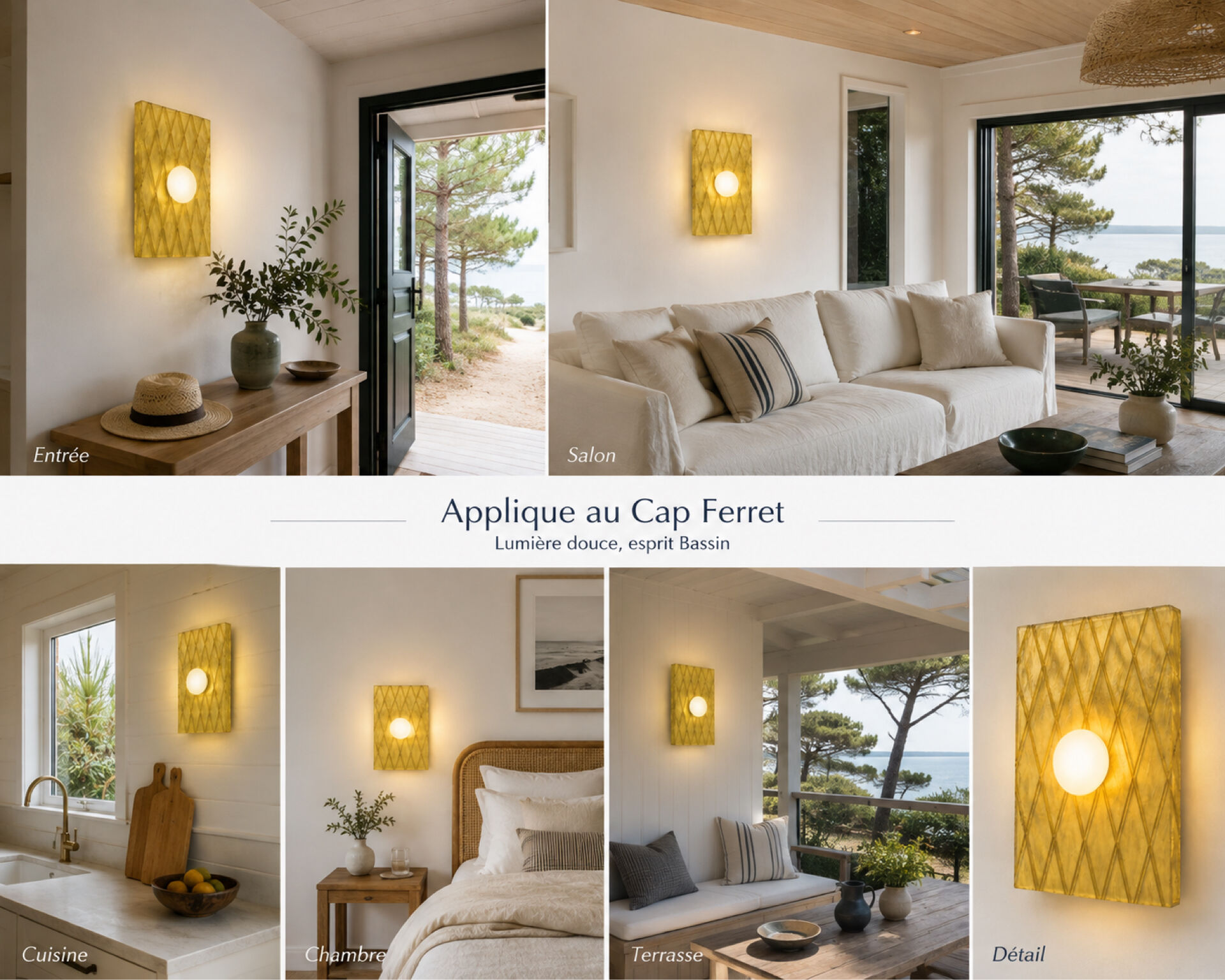 Golden yellow ceramic wall light