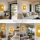Golden yellow ceramic wall light