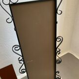 Vintage entrance mirror wrought iron with tablet  38x105cm