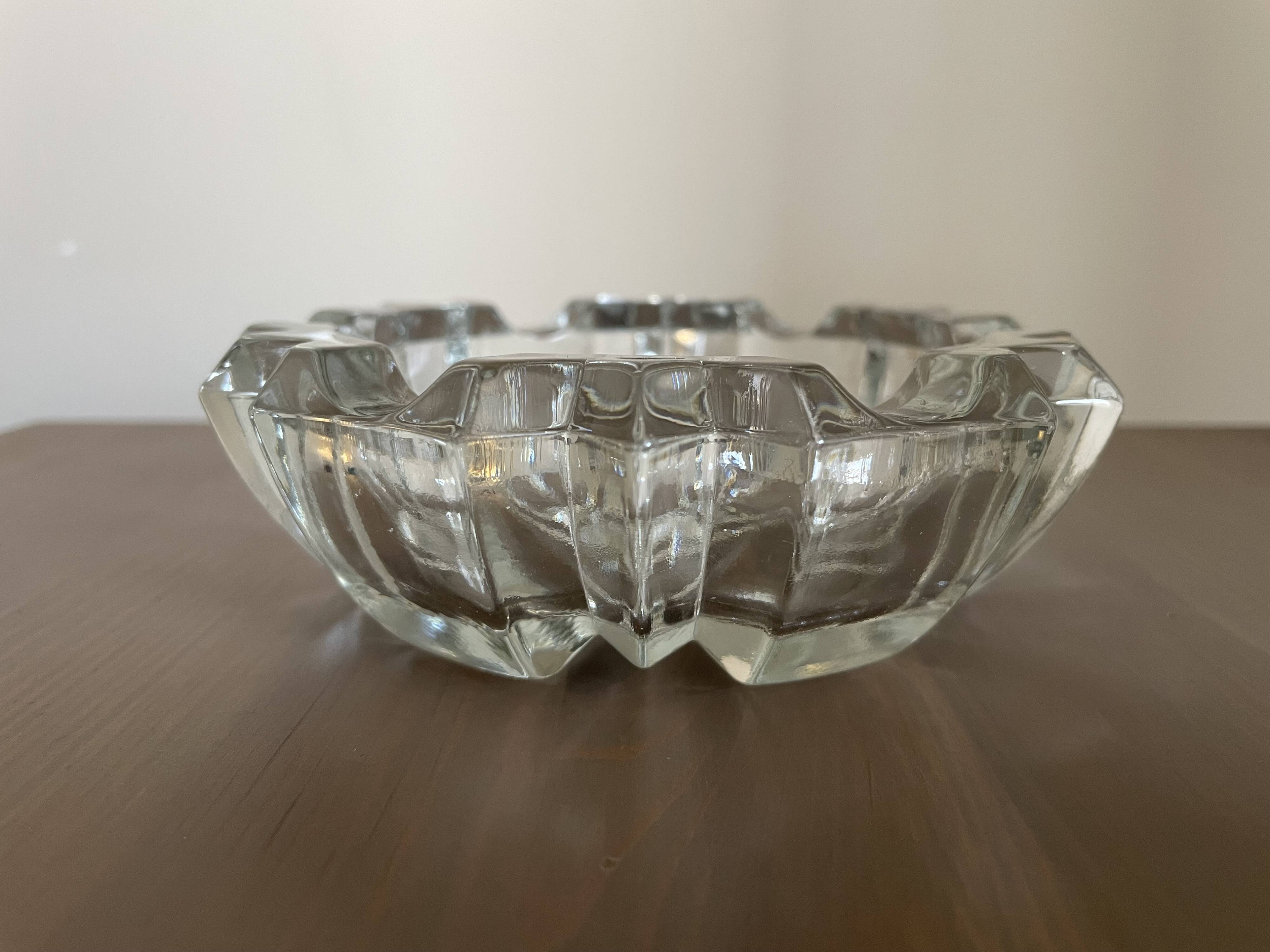 Antique glass ashtray