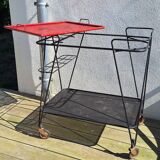 Metal serving trolley by Mathieu Matégot