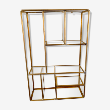Pair of brass antique french vitrine display cabinets | Selency