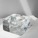 Cendrier en verre soufflé à bulles par Nybro Sweden