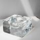 Bubble blown glass ashtray by Nybro Sweden