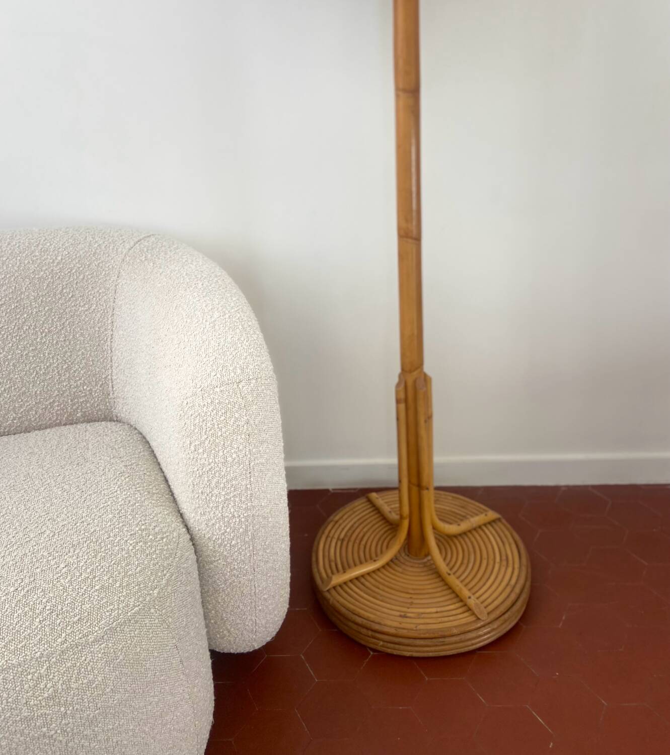 Vintage Rattan Parrot Coat Rack