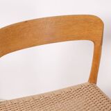 4x Niels Møller Dining Chairs Model 75 in Oak, 1960s Denmark