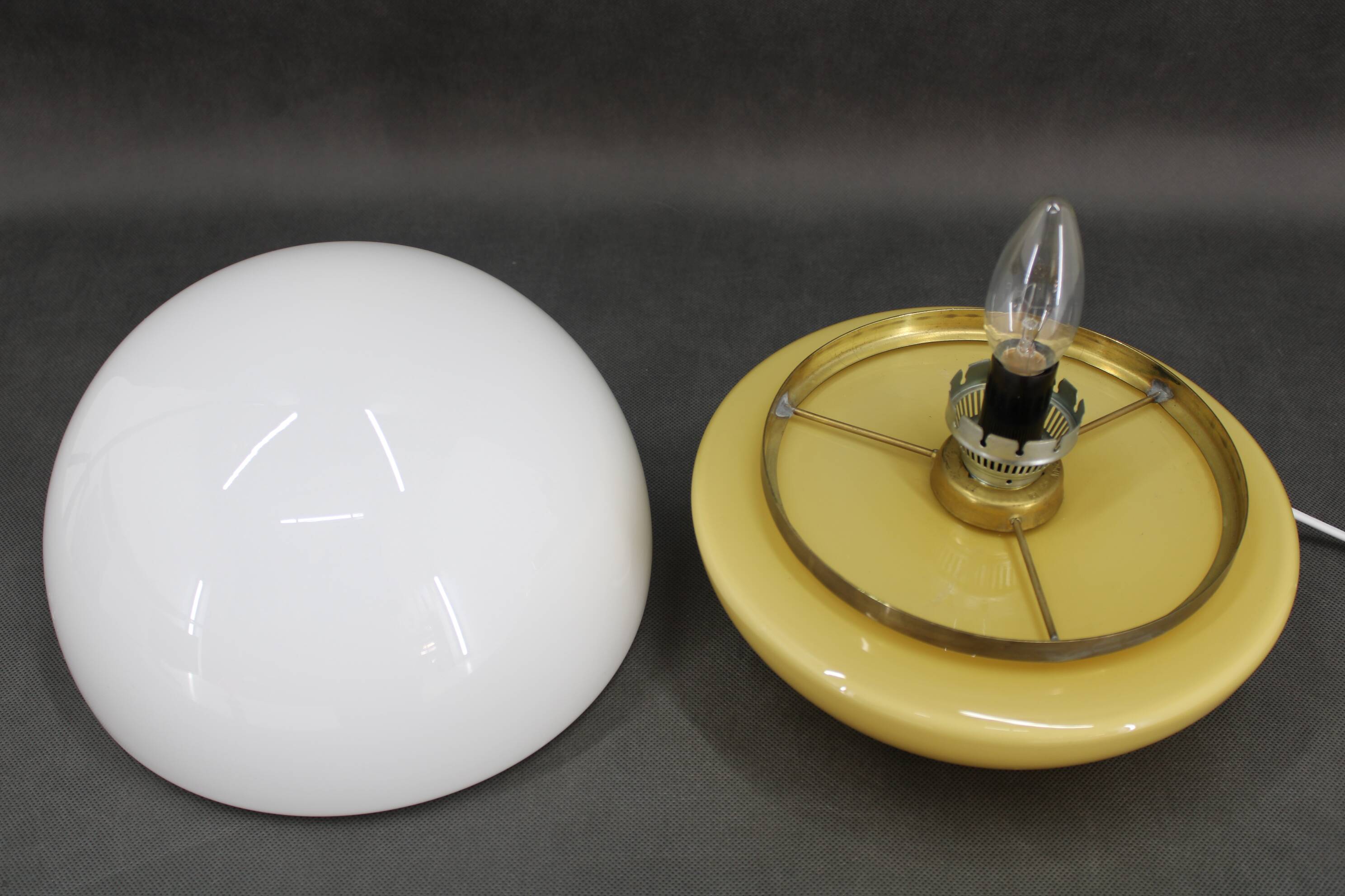 1970s Rare All Glass Table Lamp by Valaske Mezirici, Czechoslovakia