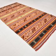 6x12 Soft Orange & Red Turkish Kilim Rug, 180x340Cm