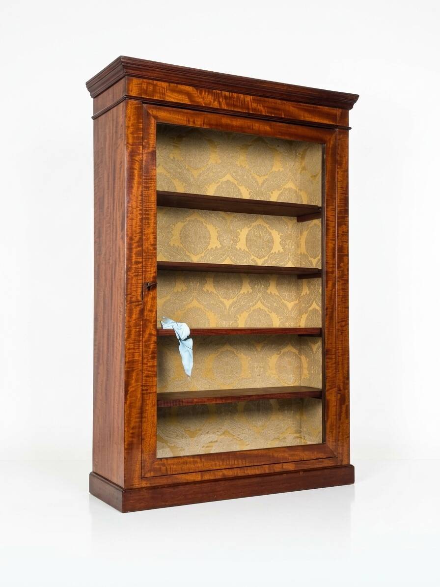 Late 19th century mahogany shop display cabinet.