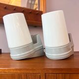 Set: 2x Wall Lamp Model 6070 light grey Sigvard Bernadotte for Ifö