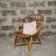 Rattan shell chair