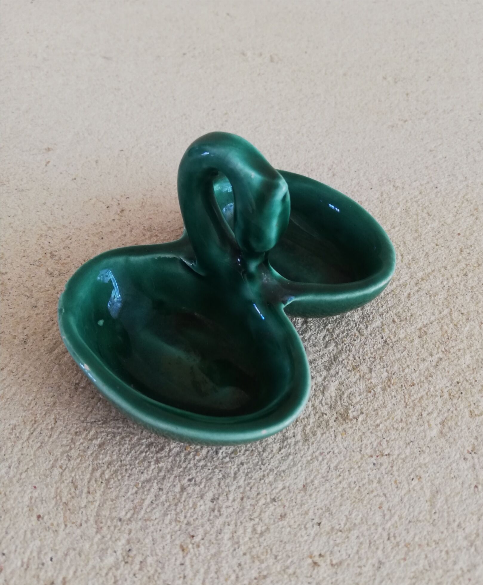 Vintage salt shaker Vallauris swan shape