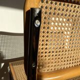 Paire de chaises cannées italiennes design Breuer