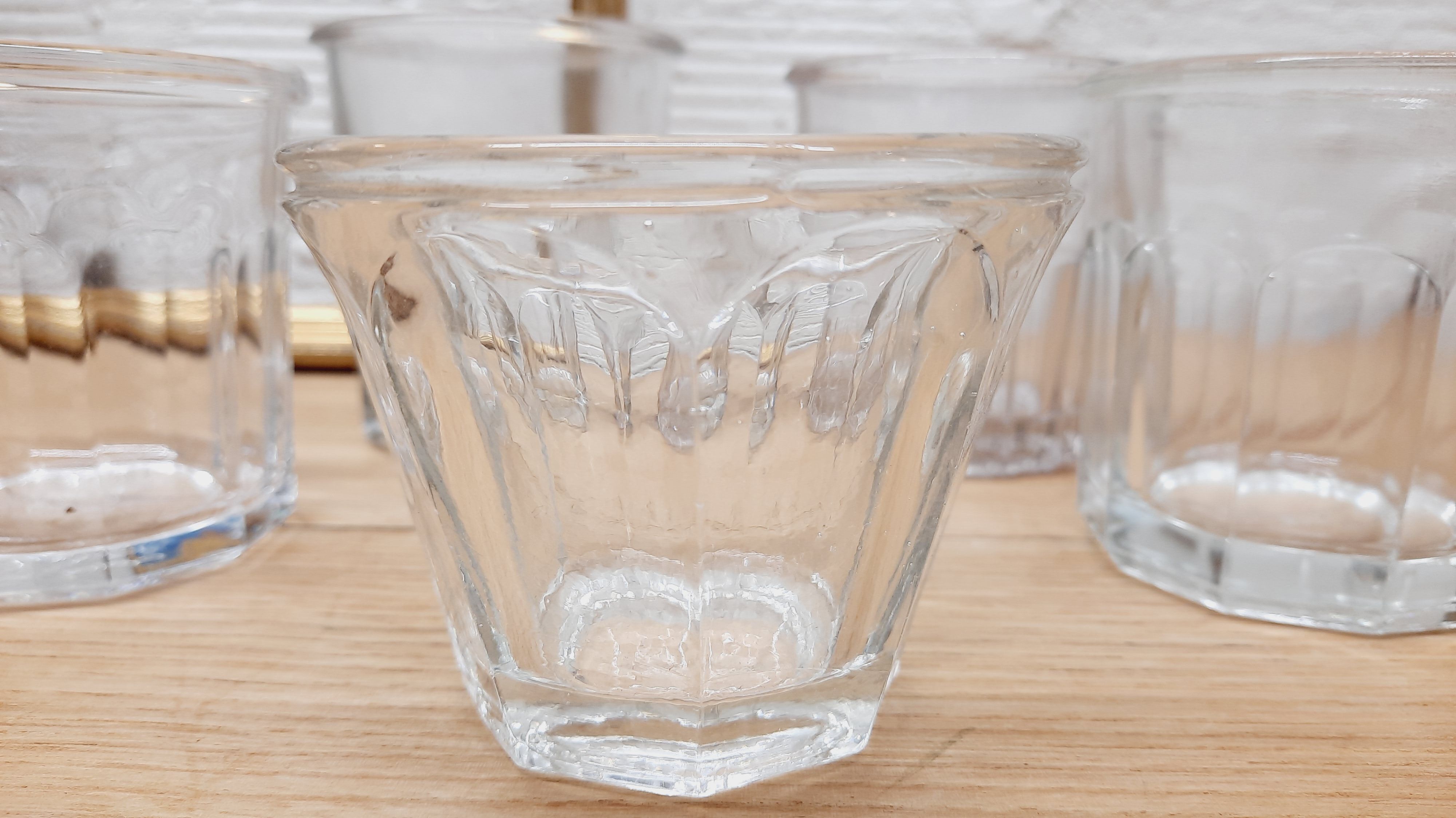 Lot 5 antique jam jars