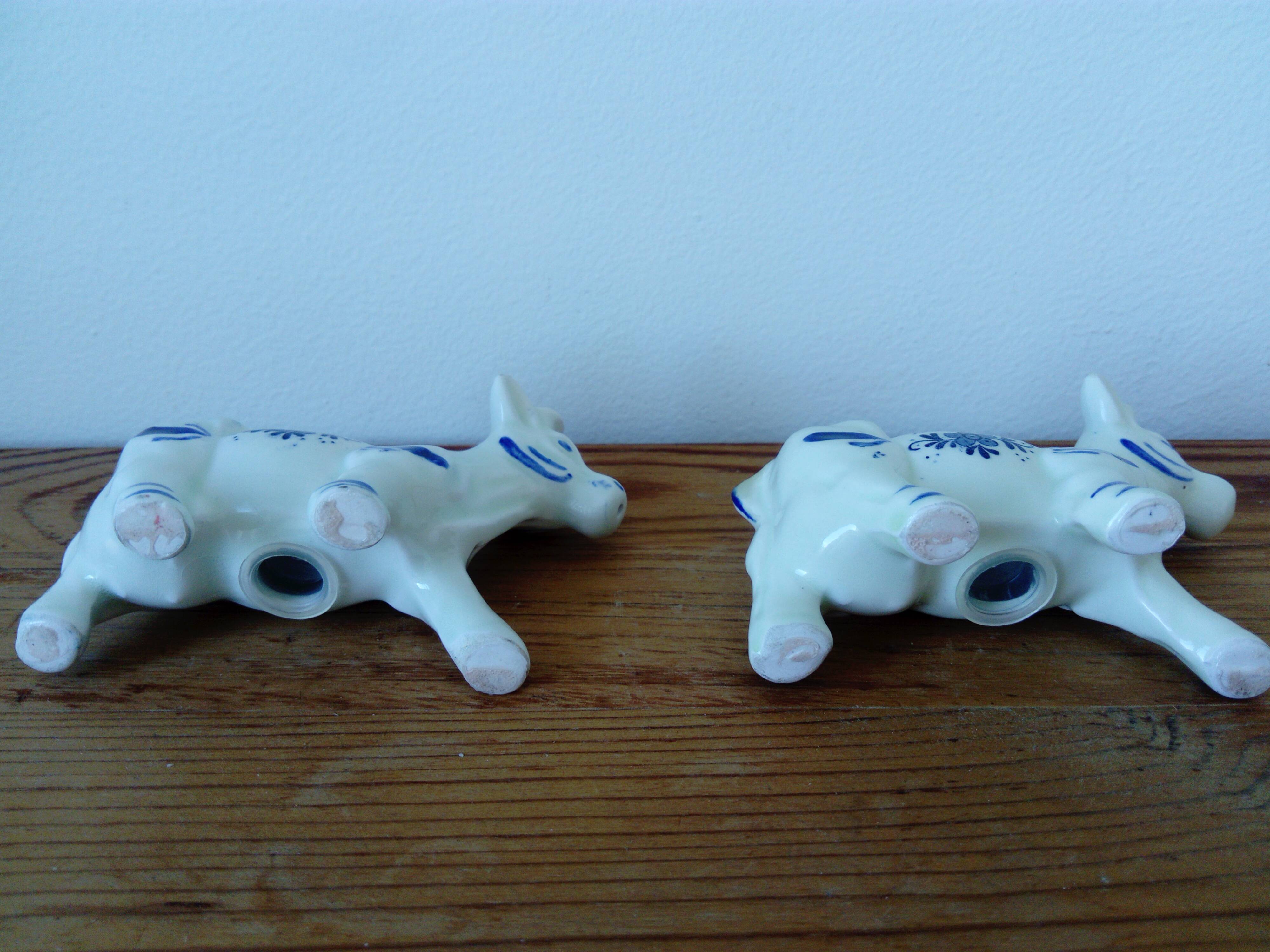 Delft Blue Cow Salt and Pepper Shakers