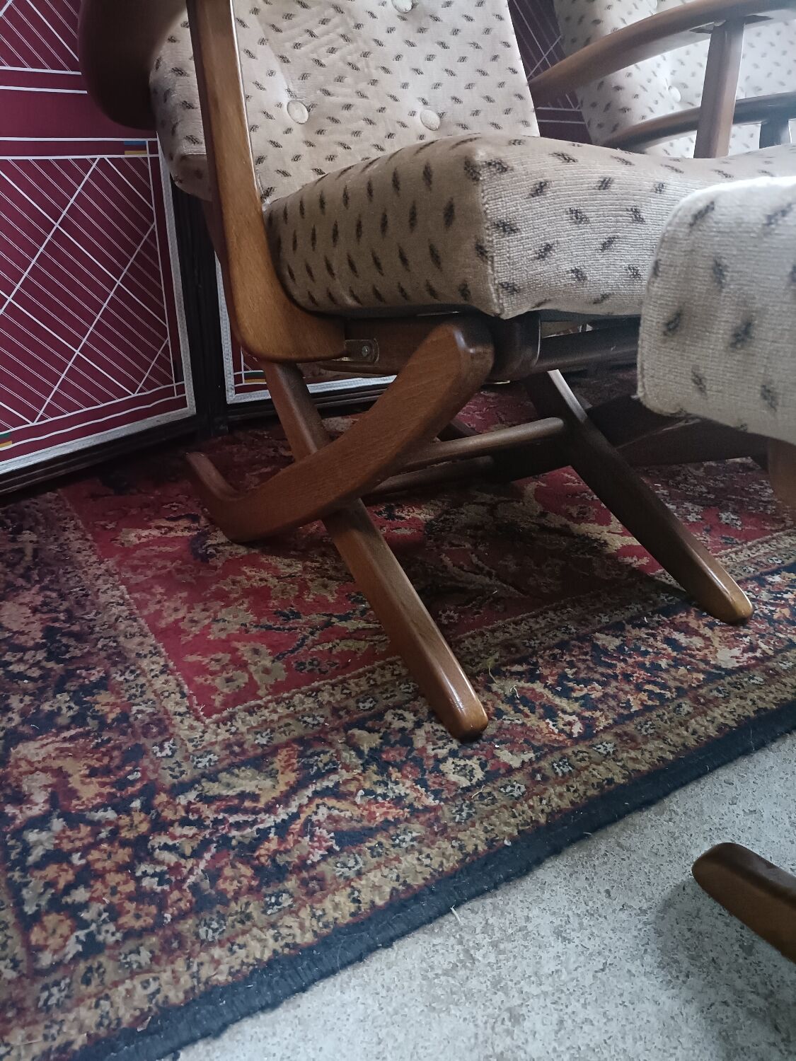 Pair of armchairs with ottomans, Polyconfort from Poly X, France