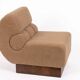 Fauteuil italien Schumacher en noyer et cachemire bouclé, 1970
