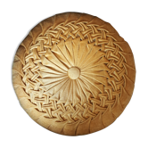 Round pleated velvet cushion 45cm